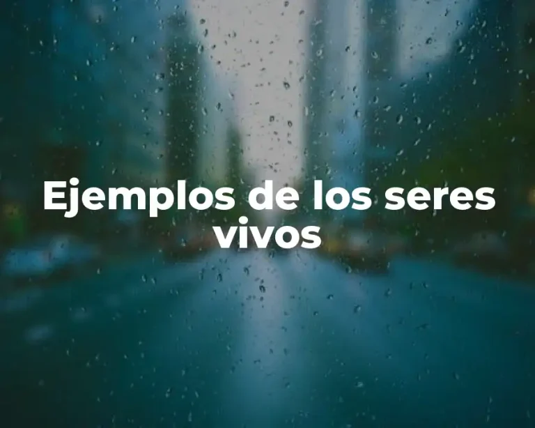 Ejemplos de los seres vivos