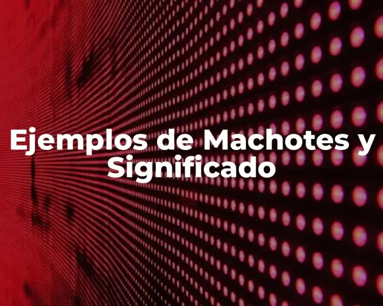 Ejemplos de Machotes y Significado