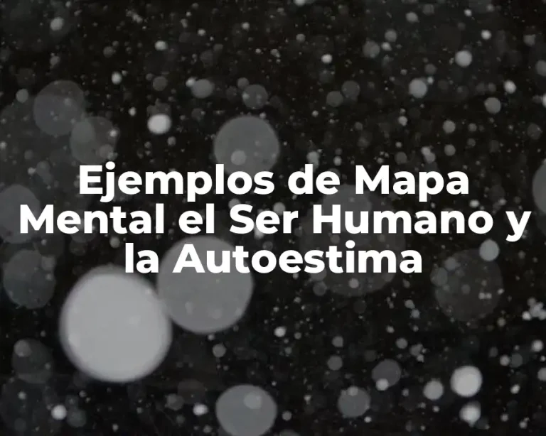 Ejemplos de Mapa Mental el Ser Humano y la Autoestima