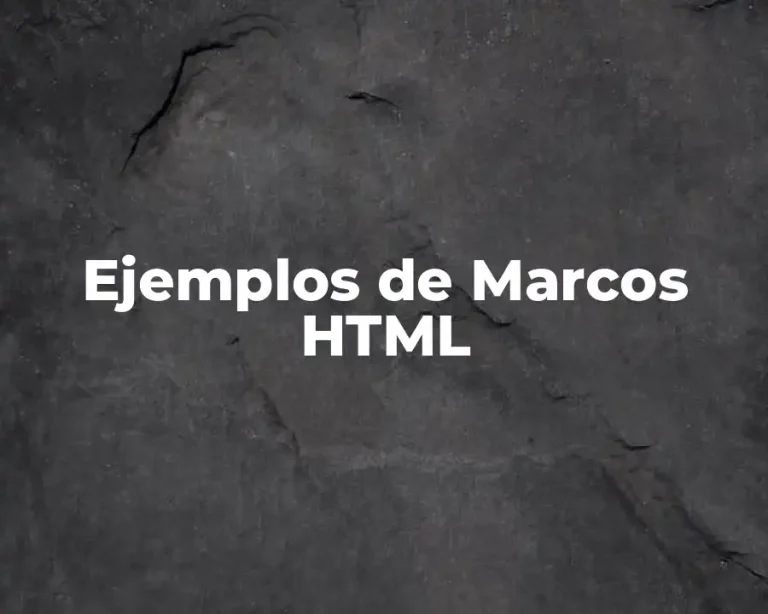 Ejemplos de Marcos HTML