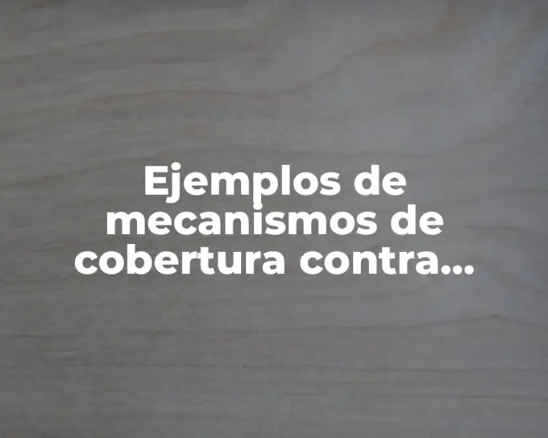 Ejemplos de mecanismos de cobertura contra riesgos de cobro