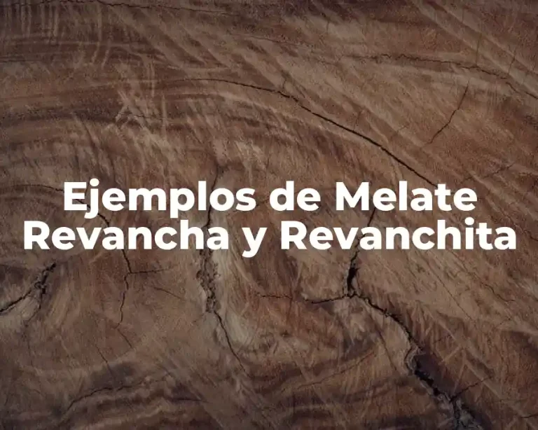 Ejemplos de Melate Revancha y Revanchita
