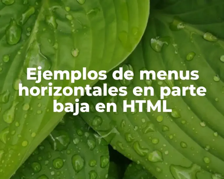 Ejemplos de menus horizontales en parte baja en HTML