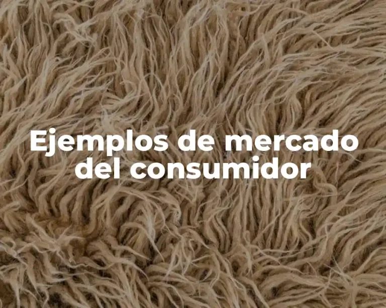 Ejemplos de mercado del consumidor