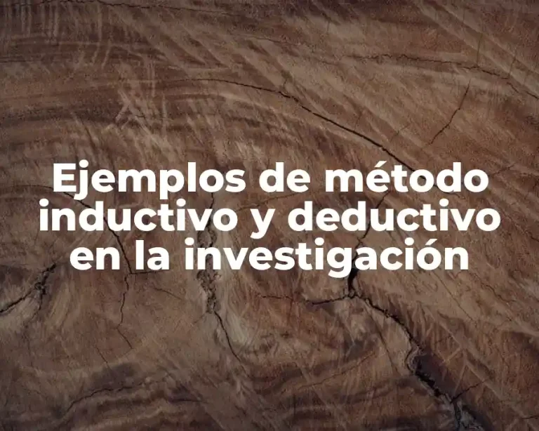 Ejemplos de método inductivo y deductivo en la investigación