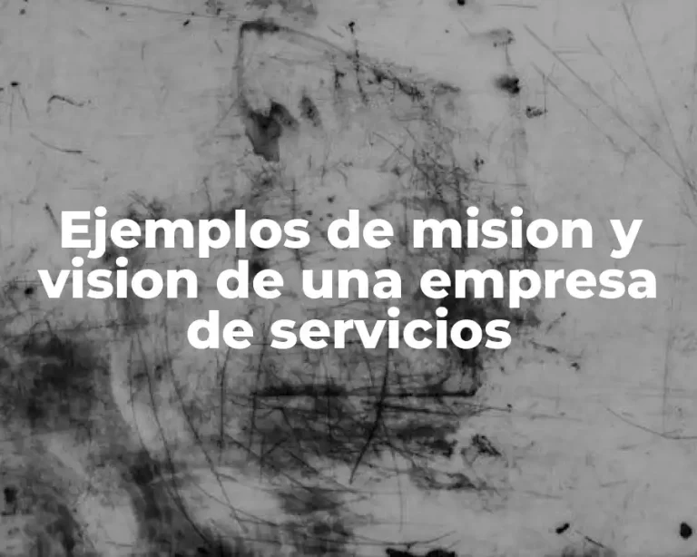 Ejemplos de mision y vision de una empresa de servicios