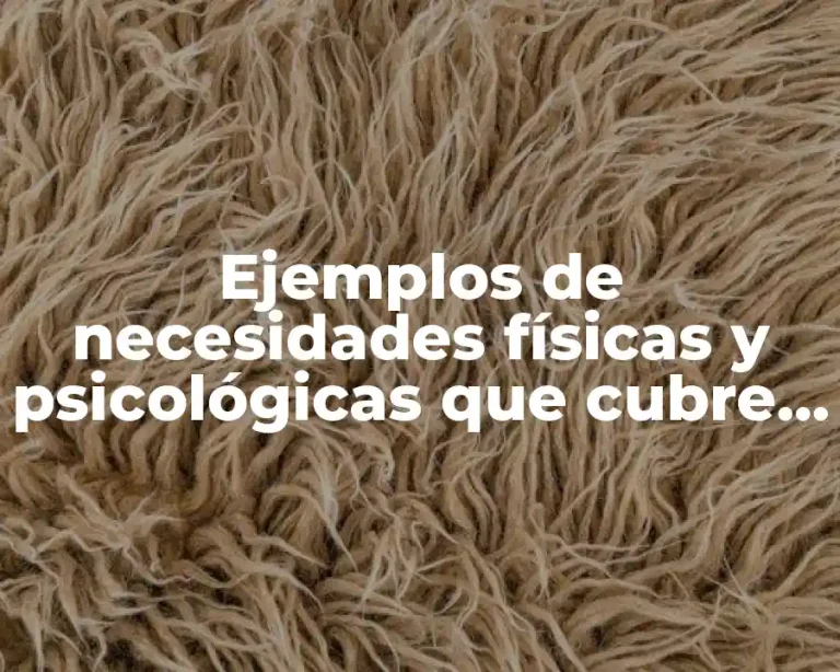 Ejemplos de necesidades físicas y psicológicas que cubre una pastelería