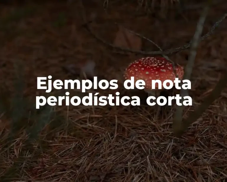 Ejemplos de nota periodística corta