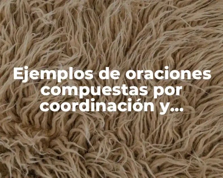 Ejemplos de oraciones compuestas por coordinación y Significado