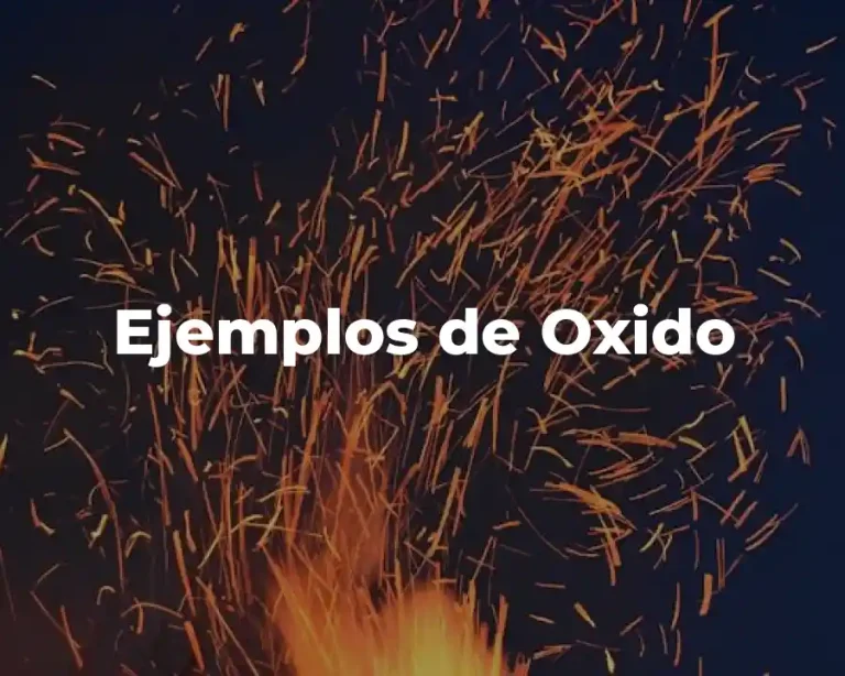 Ejemplos de Oxido