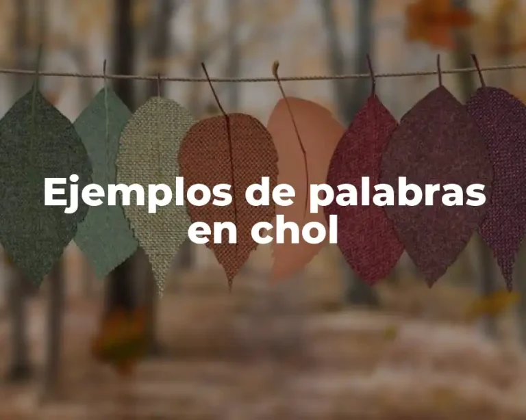 Ejemplos de palabras en chol