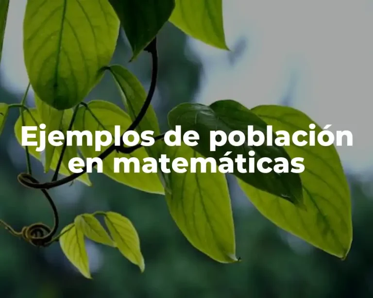 Ejemplos de población en matemáticas