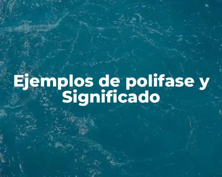 Ejemplos de polifase y Significado