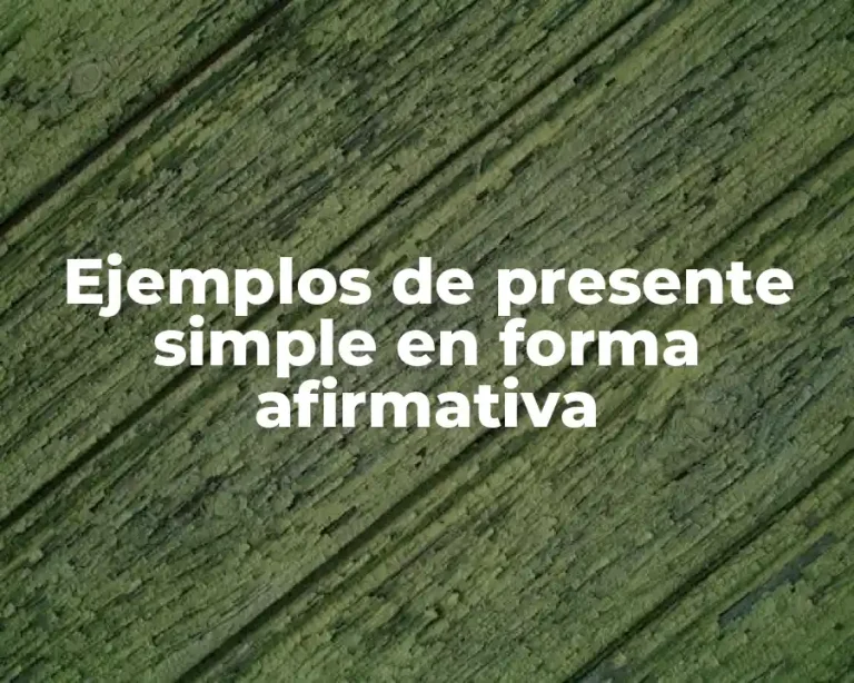 Ejemplos de presente simple en forma afirmativa