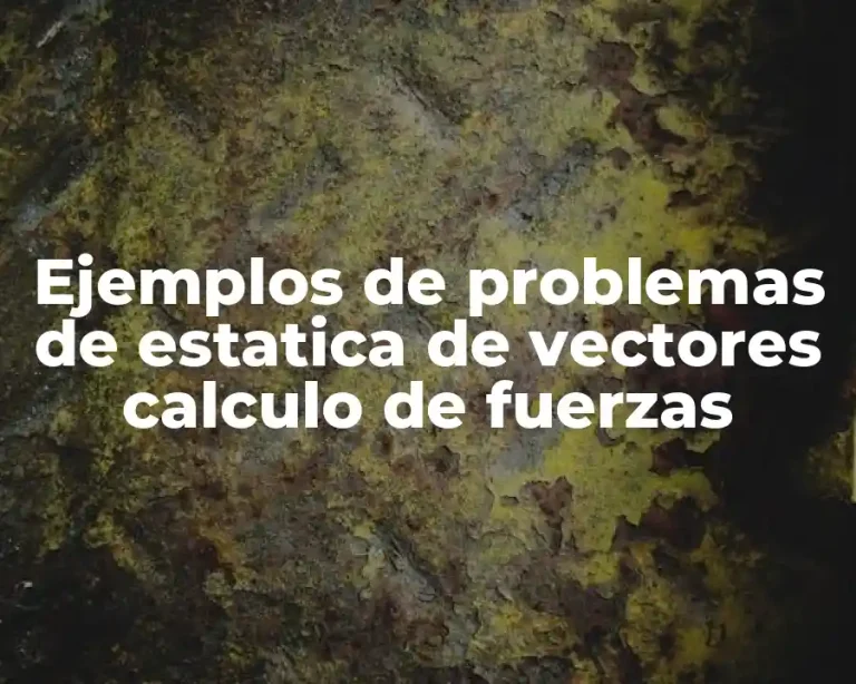 Ejemplos de problemas de estatica de vectores calculo de fuerzas