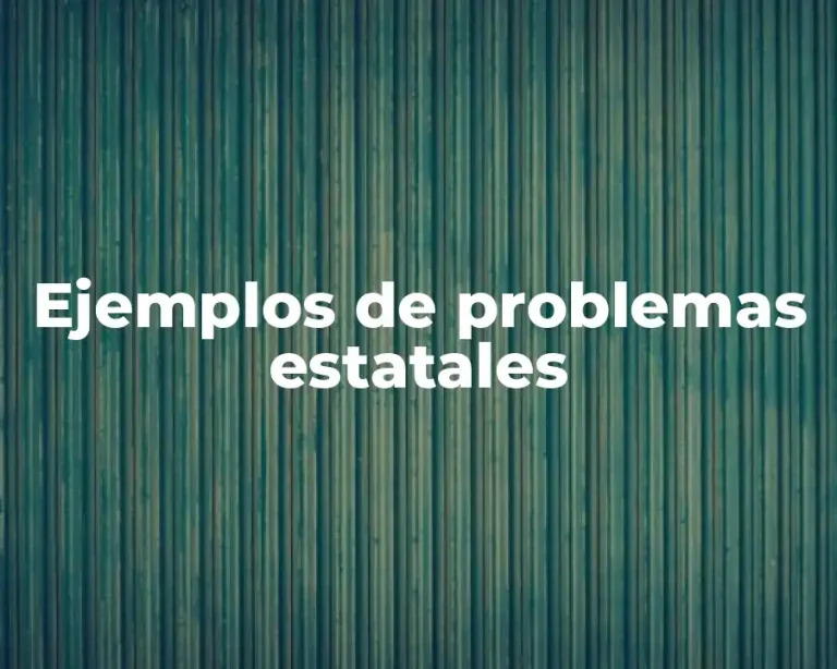 Ejemplos de problemas estatales