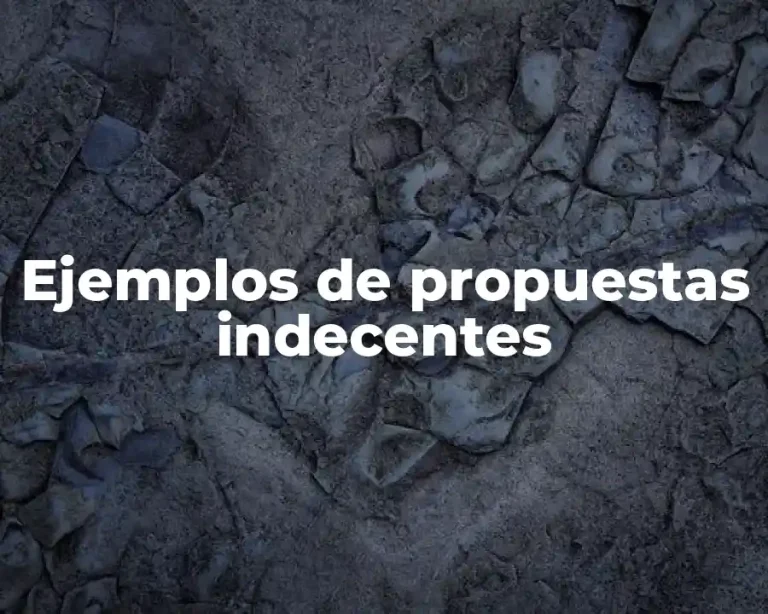 Ejemplos de propuestas indecentes