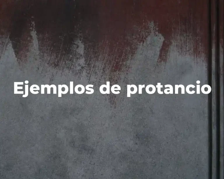 Ejemplos de protancio