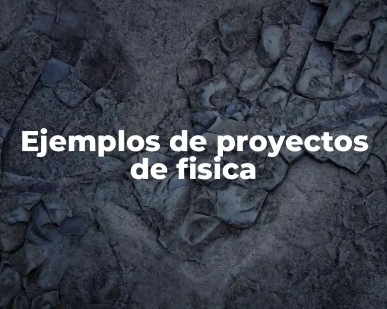 Ejemplos de proyectos de fisica