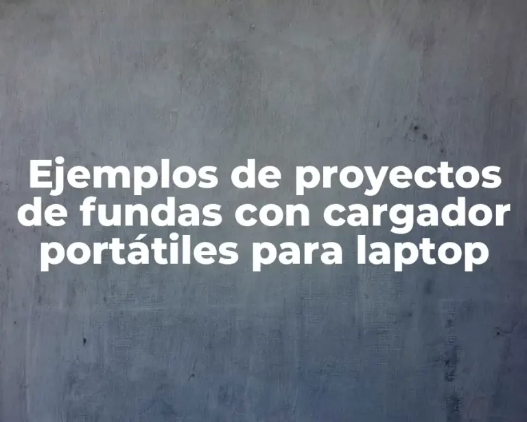 Ejemplos de proyectos de fundas con cargador portátiles para laptop