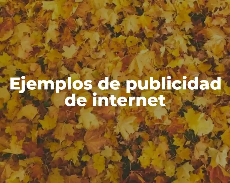 Ejemplos de publicidad de internet