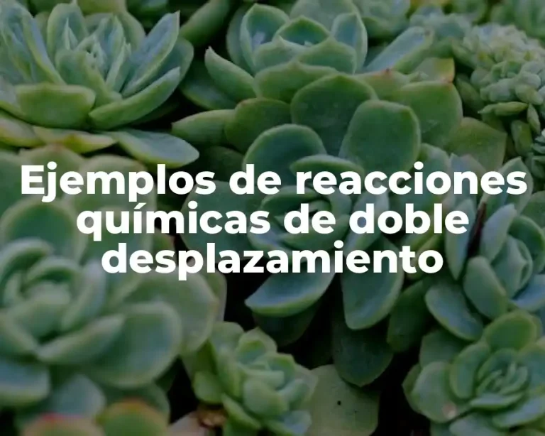 Ejemplos de reacciones químicas de doble desplazamiento