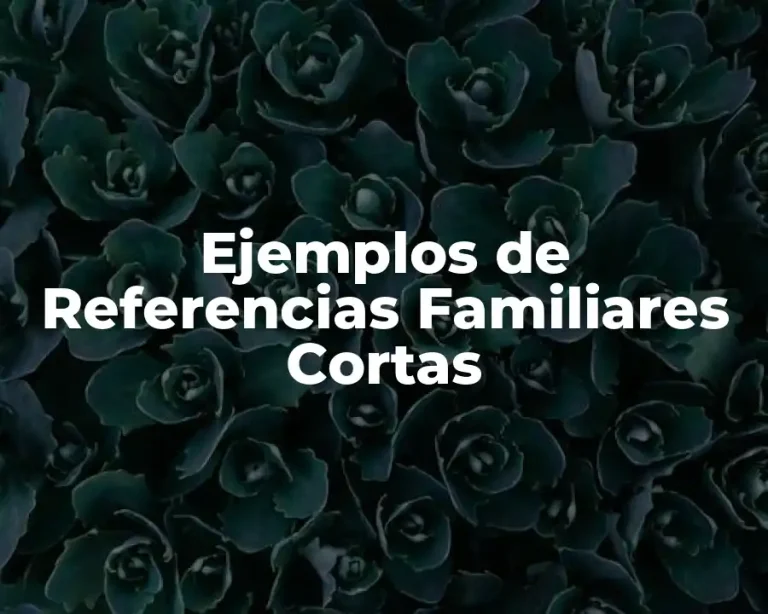 Ejemplos de Referencias Familiares Cortas
