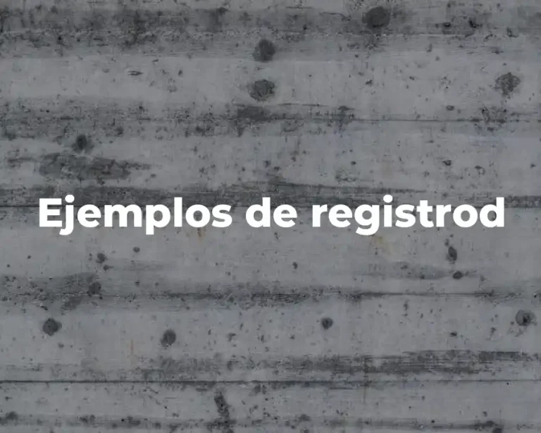 Ejemplos de registrod