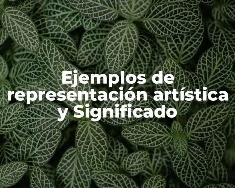 Ejemplos de representación artística y Significado