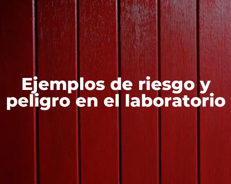 Ejemplos de riesgo y peligro en el laboratorio
