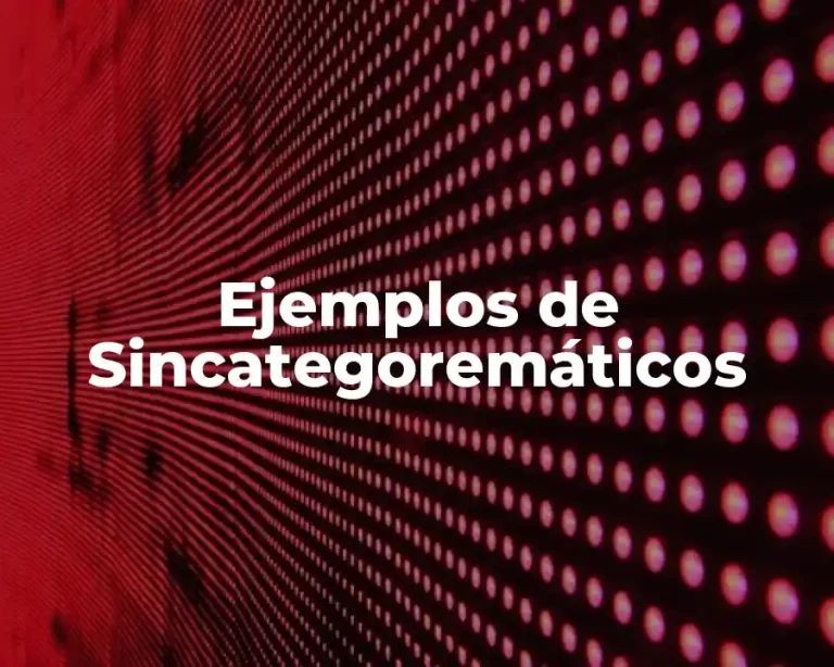 Ejemplos de Sincategoremáticos