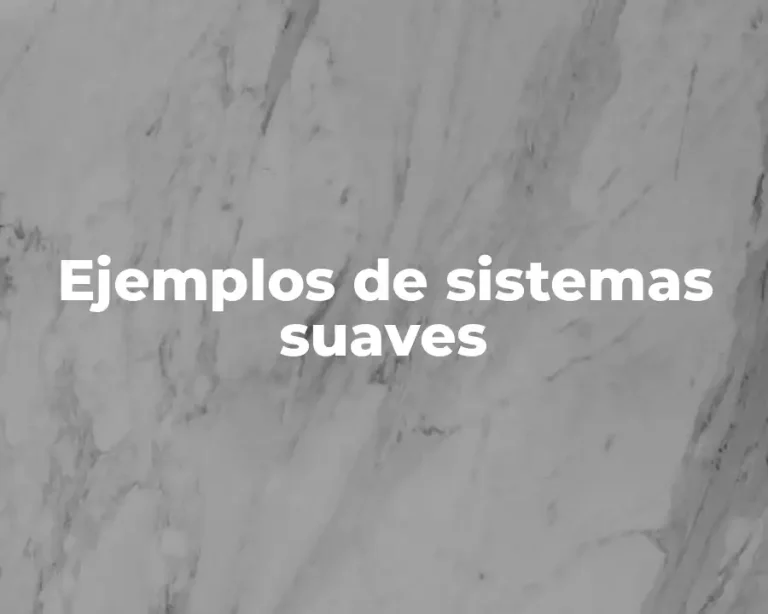 Ejemplos de sistemas suaves