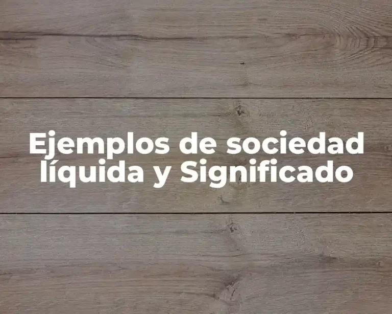 Ejemplos de sociedad líquida y Significado