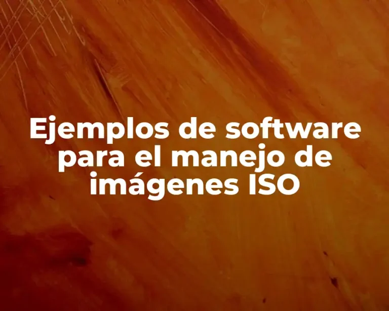 Ejemplos de software para el manejo de imágenes ISO