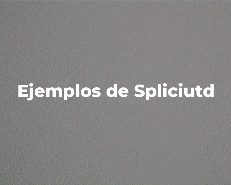 Ejemplos de Spliciutd