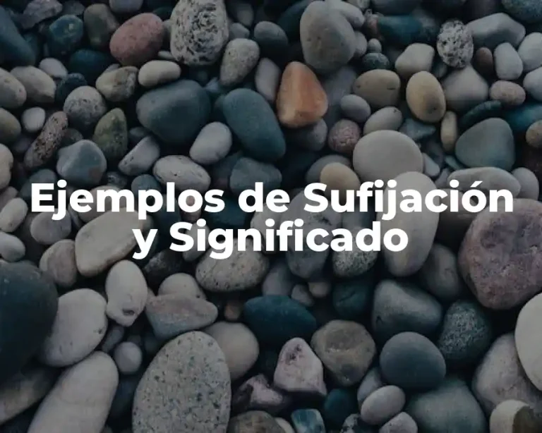 Ejemplos de Sufijación y Significado
