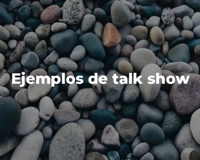 Ejemplos de talk show