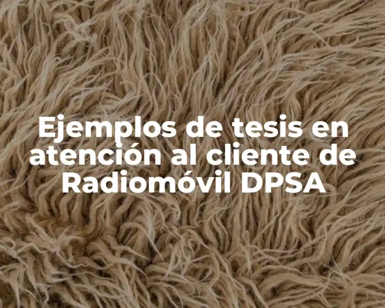 Ejemplos de tesis en atención al cliente de Radiomóvil DPSA