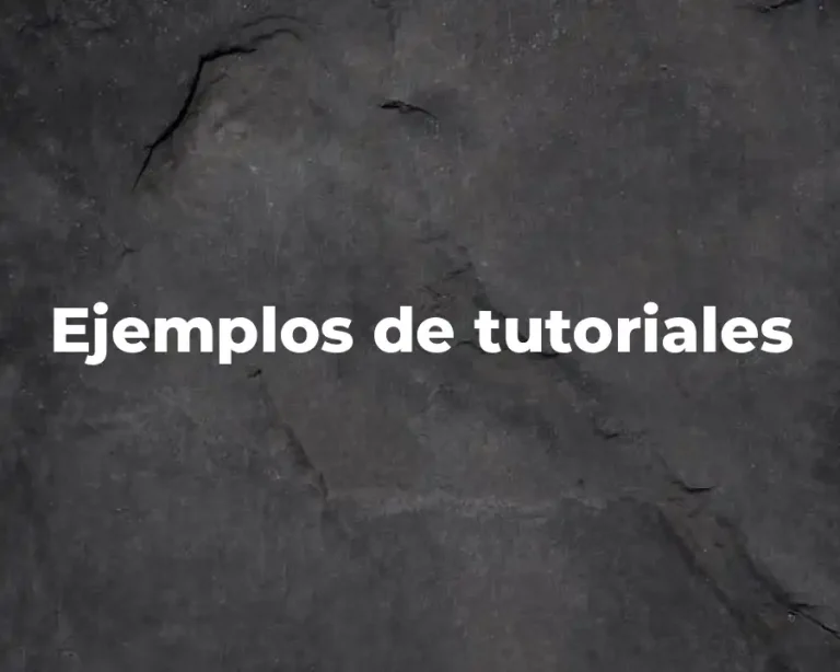 Ejemplos de tutoriales