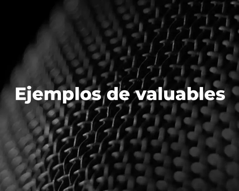 Ejemplos de valuables