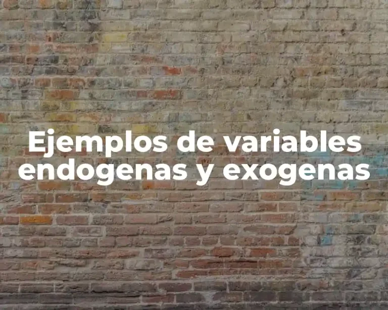 Ejemplos de variables endogenas y exogenas