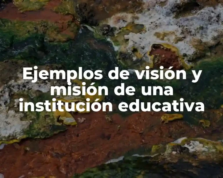 Ejemplos de visión y misión de una institución educativa