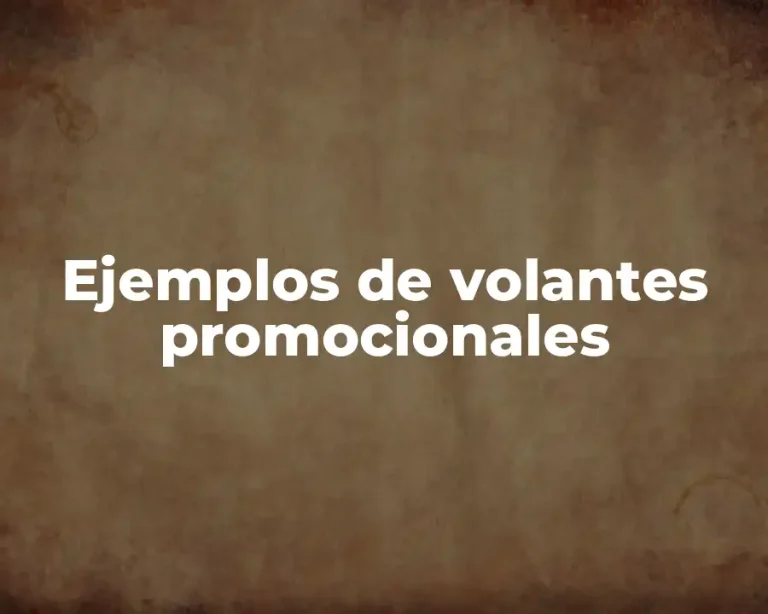 Ejemplos de volantes promocionales