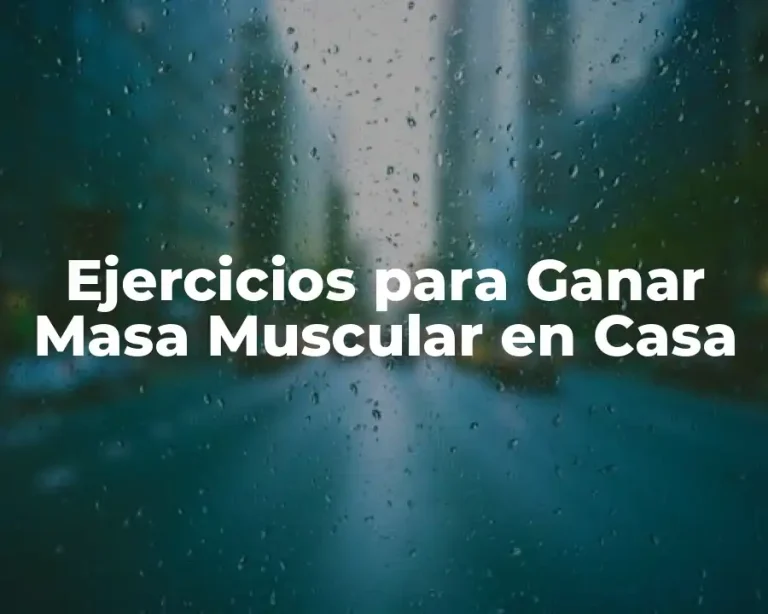 Ejercicios para Ganar Masa Muscular en Casa