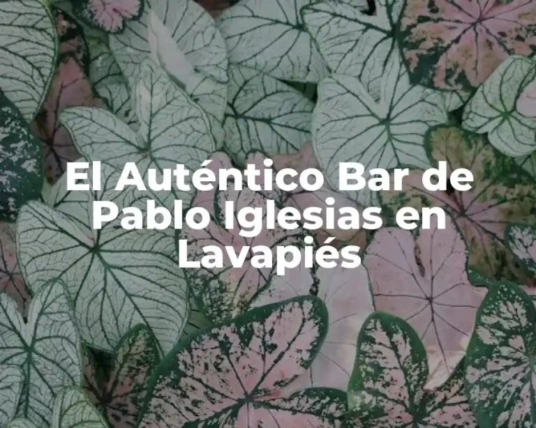 El Auténtico Bar de Pablo Iglesias en Lavapiés