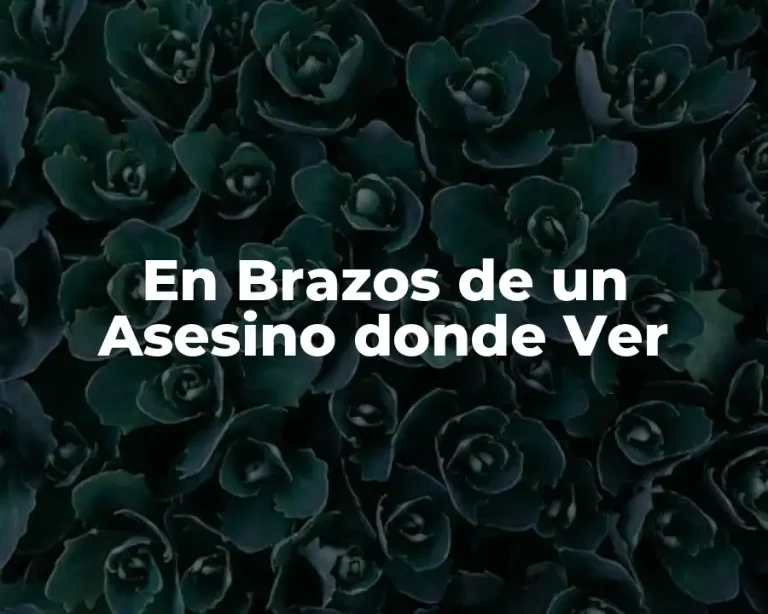 En Brazos de un Asesino donde Ver