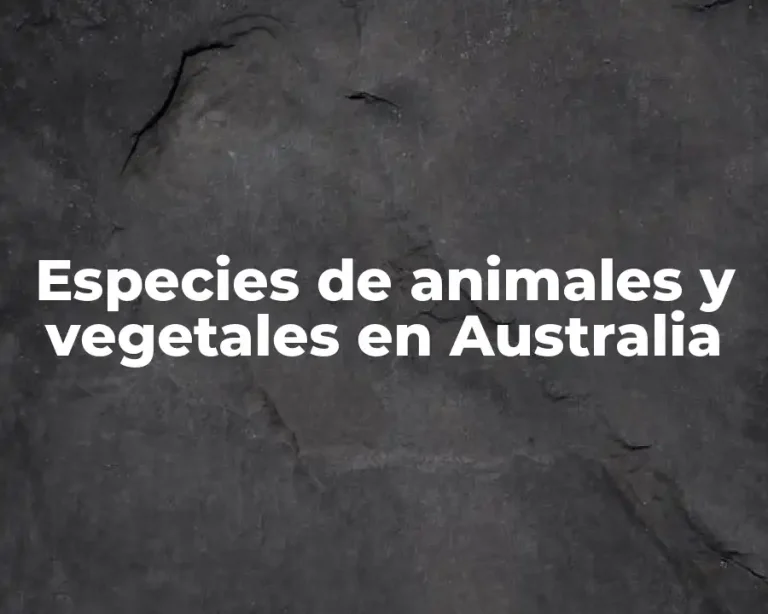 Especies de animales y vegetales en Australia