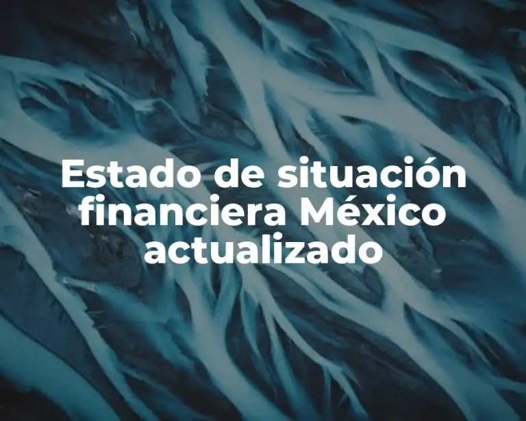 Estado de situación financiera México actualizado