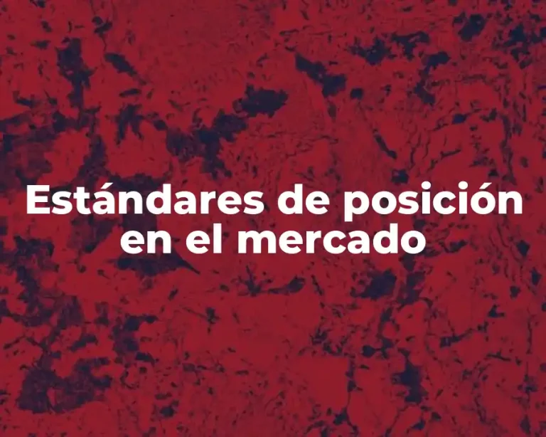 Estándares de posición en el mercado