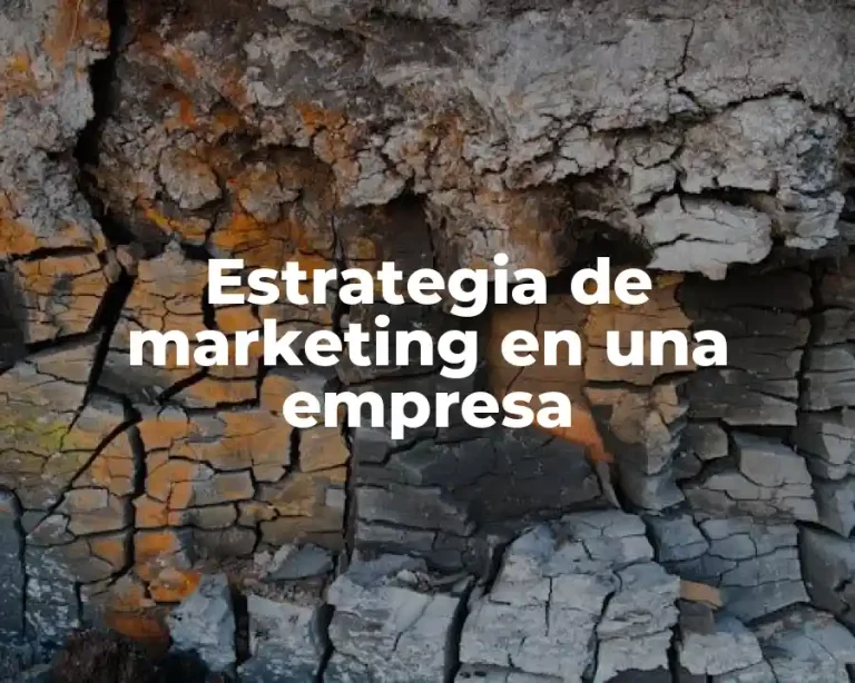 Estrategia de marketing en una empresa